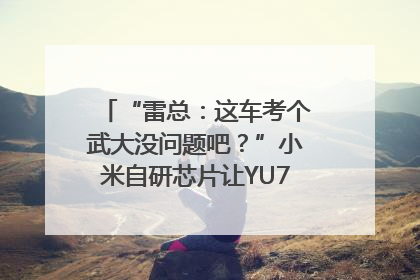 “雷总：这车考个武大没问题吧？”小米自研芯片让YU7会学习｜汽车科技